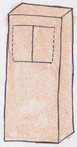 Stap 2: Teken twee luikjes.