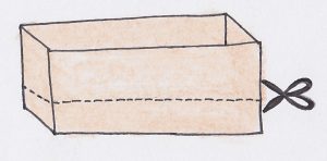 Stap 1: knip een stuk van de bovenkaant van de doos af