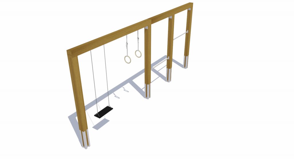 langwerpige pergola schommel