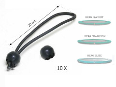 Elastiek + bal (20 cm) voor beschermrand BERG trampoline (zakje 10 stuks)