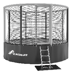 Akrobat Gallus 305 cm grijs met veiligheidsnet