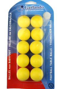 JGC wedstrijdbal (ITSF) tafelvoetbal geel (per 10 stuks)