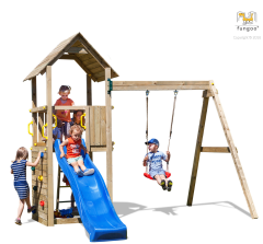 Fungoo_houtenspeelhuisje_blauweglijbaan_vaneebuitenspeel