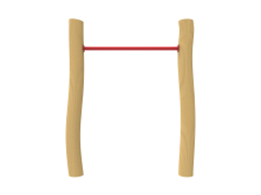 GreenPlay duikelrek enkel - robinia palen met 1 turnstang