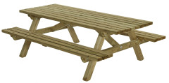 Grote lange picknicktafel voor 10 personen