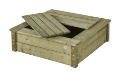 Houten zandbak met deksel vierkant (100 x 100 cm)