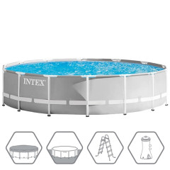 Intex Opzetzwembad Prism Frame Ø 427 x 107 cm rond