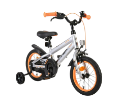 Volare_kinderfiets_jongen_3tot4jaar_met_zijwieltjes_grijs_oranje_zwart