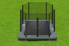 Akrobat Orbit Inground Trampoline 305x183 Antraciet, incl. veiligheidsnet