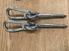 RVS schommelhaak met schroefdraad