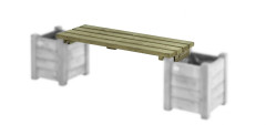 Bloembakzitting 120cm voor bloembak Horst, 35mm