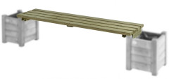 Bloembakzitting 180cm voor bloembak Horst, 35mm