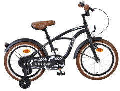 Volare_kinderfiets_Bike_16_inch_zwart_Van_Ee_Buitenspeelgoed_Kootwijkerbroek_showroom_fietsen_testen_zijwieltjes_Fietsbel_zadel_spaken_luchtbanden_