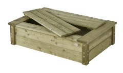 Zandbak met deksel (80 x 120 cm)