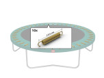 BERG Trampolineveren Talent Goldspring - 13,5 cm (doosje 10 stuks)