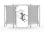 BERG Safety Net Comfort - Bevestigingsset voor 1 paal (95mm)