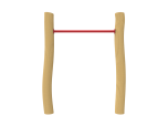 GreenPlay duikelrek enkel - robinia palen met 1 turnstang