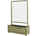 Bloembak Horst 40x120cm, met rek