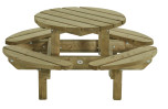 Picknicktafel kind rond Ø 130 cm - Talen