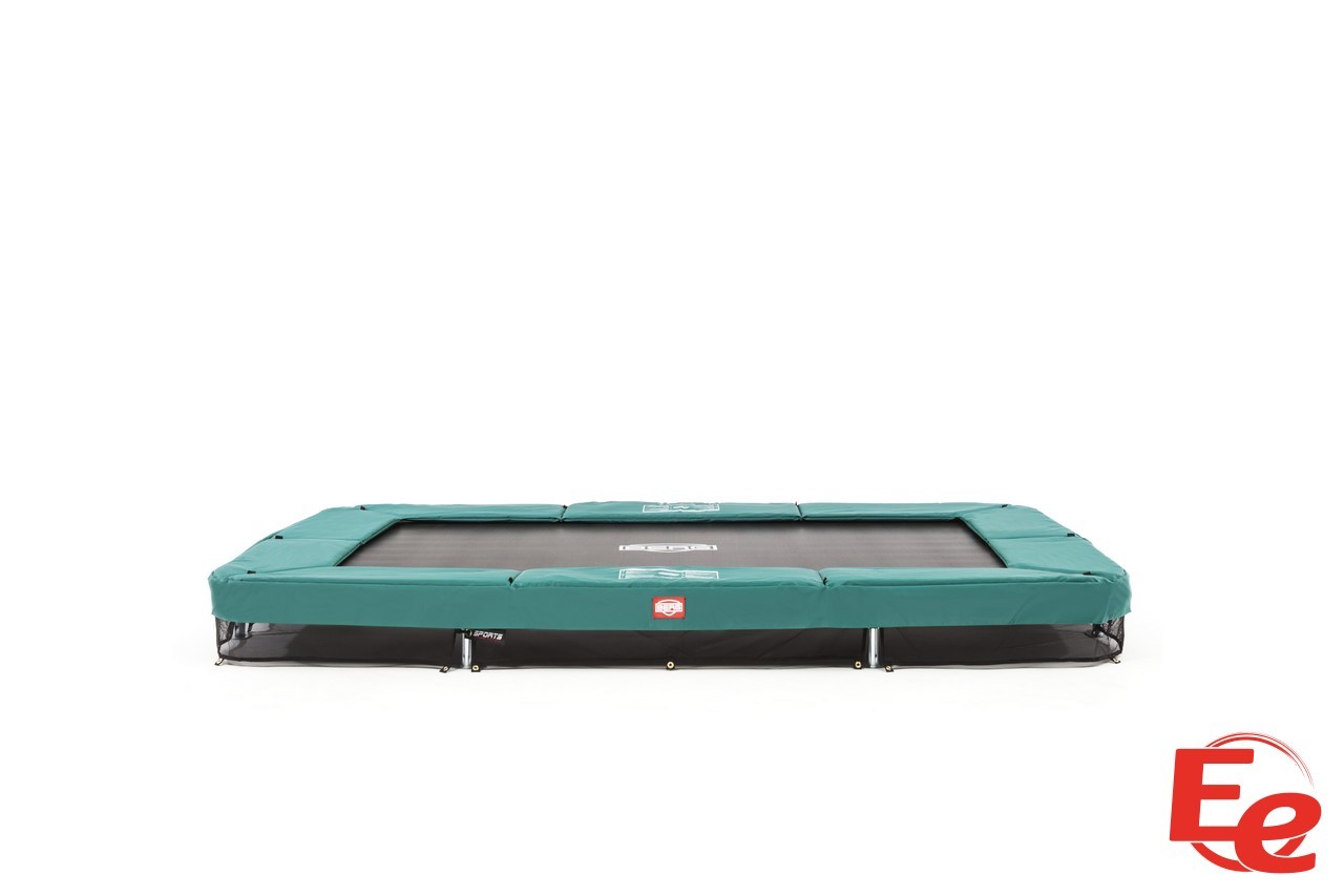 Beheren zoals dat Stevig BERG inground Eazyfit trampoline (grijs of groen) | Van Ee Buitenspeelgoed