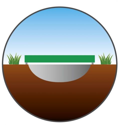 inground berg trampoline