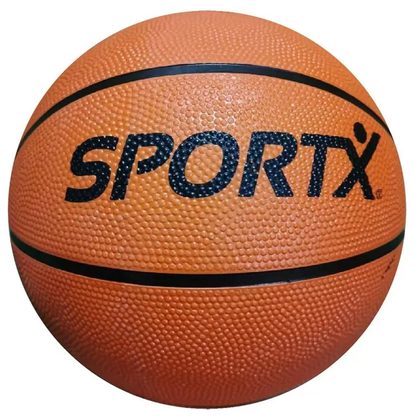Basketbal SportX 24 cm oranje maat 7