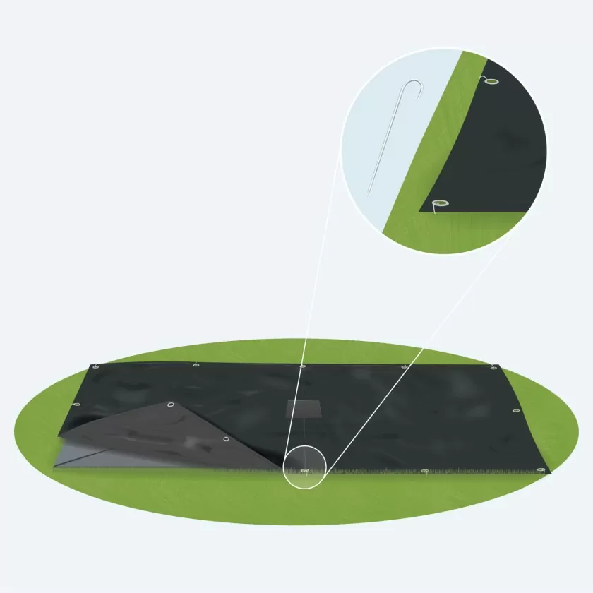 Etan PremiumFlat trampoline beschermhoes 380 x 275 cm / 1259 zwart | Van Ee