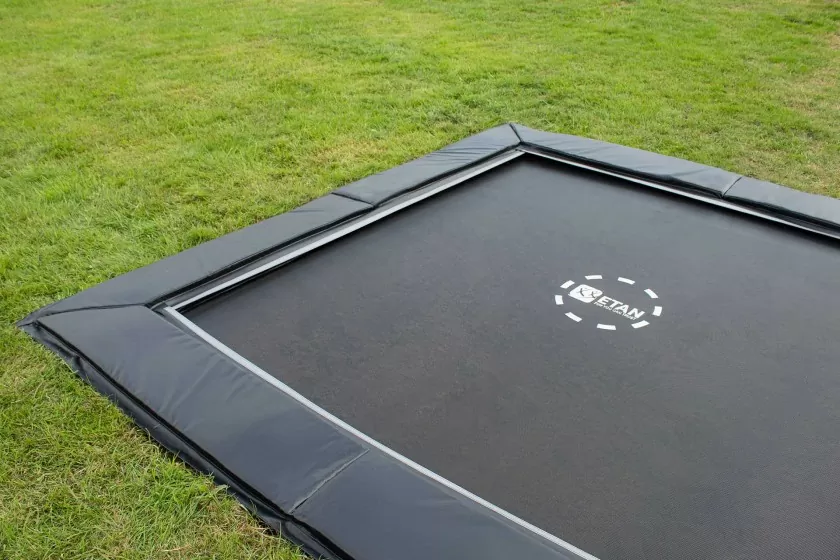donor Fabel Wijde selectie Etan UltraFlat trampoline rechthoekig 198 x 294 cm zwart | Van Ee  Buitenspeelgoed