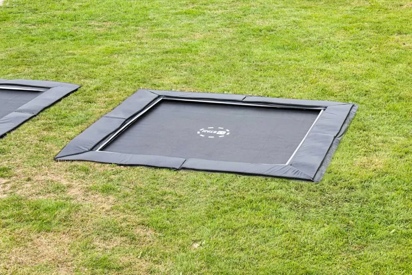 heroïsch mengen Legacy Etan UltraFlat trampoline vierkant 198 x 198 zwart | Van Ee Buitenspeelgoed
