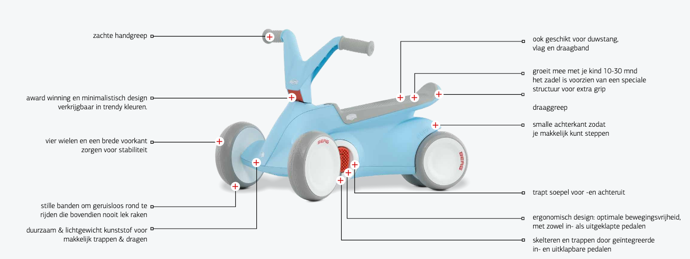 BERG GO2 loopauto voordelen